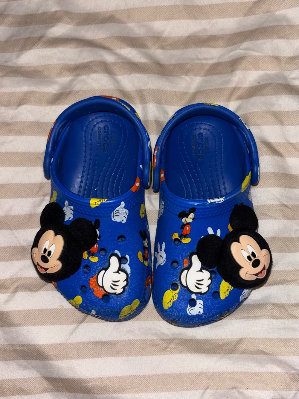 Toddler Crocs Blue Mickey Mouse Clog Sandals | C7